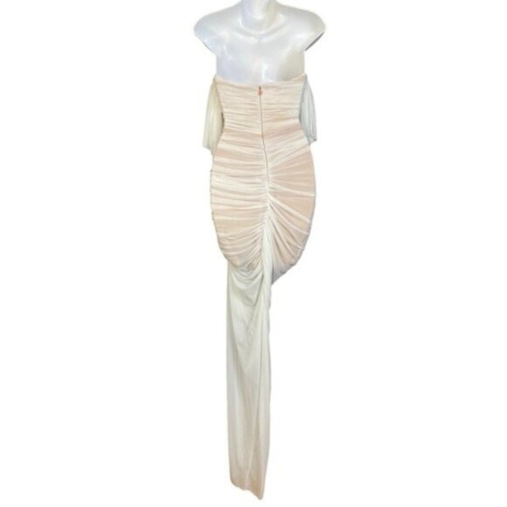Nwt Nookie X Revolve Dita Mesh Gown In White & Nu… - image 3